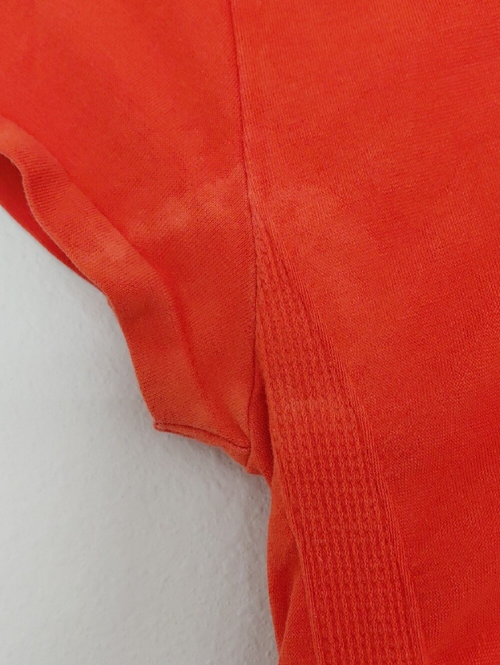 Athleta Red Short-Sleeve Ruched Tee - Picture 3 of 5